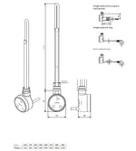 Terma 43D LST Silver Thermostatic Heating Element