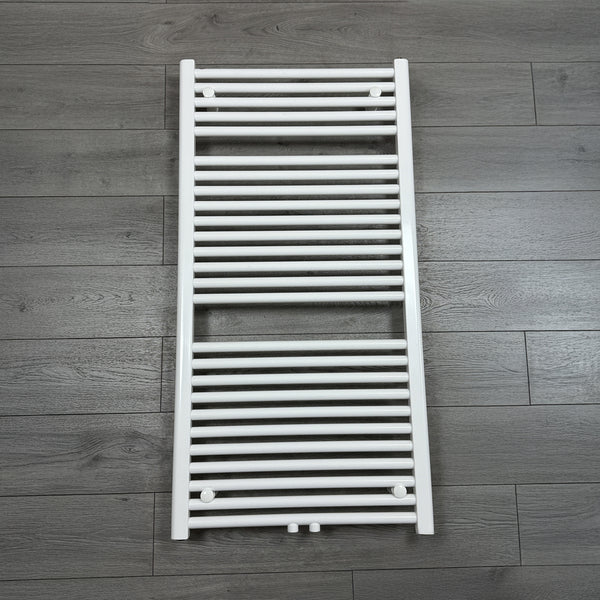 1185 x 600 Heated Towel Rail Flat White Central Heating