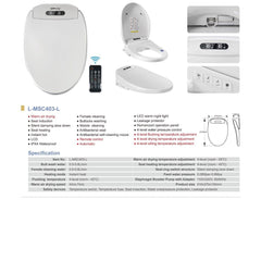 WellBlue Smart Heated Toilet Seat with Remote Functionality