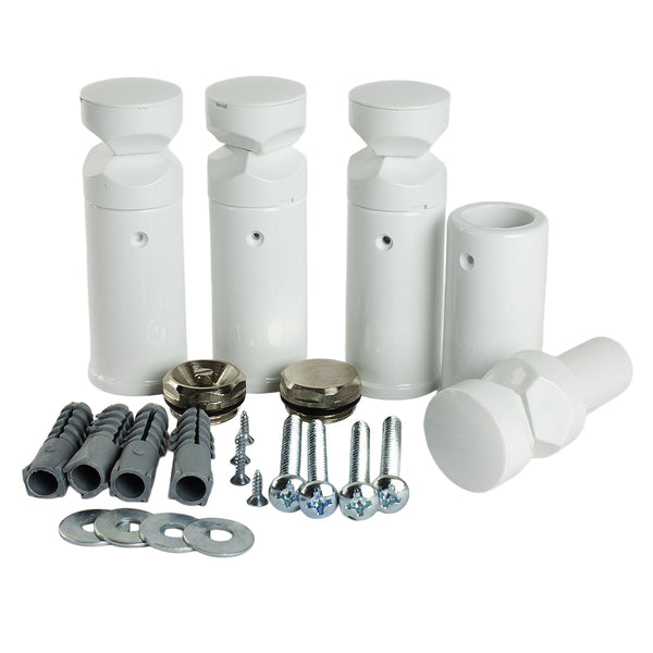 400 x 350 White Dual Fuel Flat Heated Towel Rail Radiator