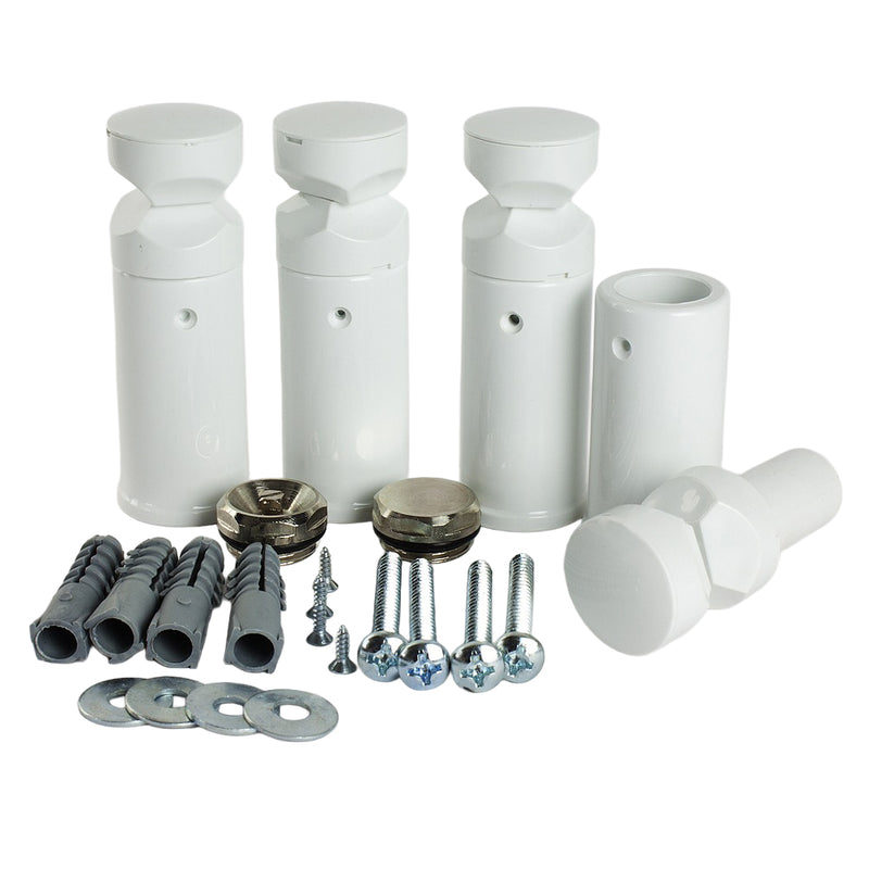 400 x 300 White Dual Fuel Flat Heated Towel Rail Radiator