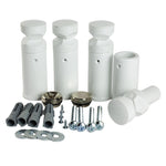 White Dual Fuel Heated Towel Rail 800 x 900mm