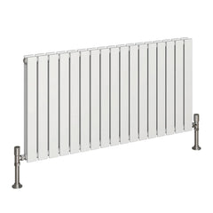 White Horizontal Column Panel Radiators – 600mm Height Single / Double