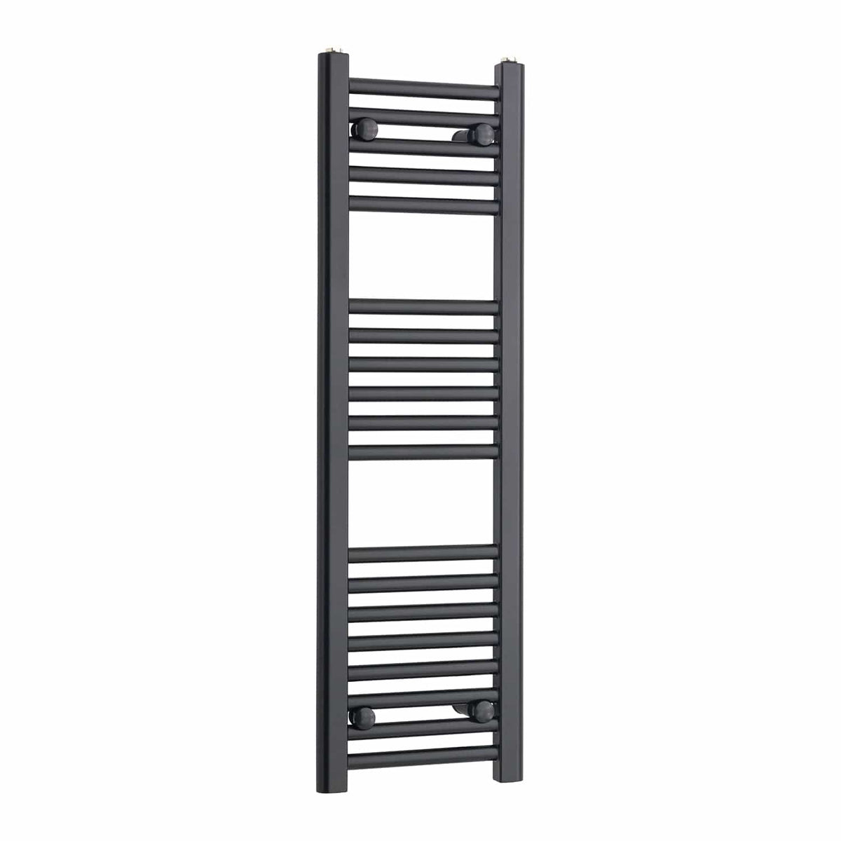 Without Valves 1000 mm High 300 mm Wide Black Towel Rail Central Heating