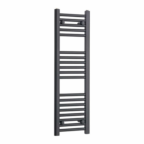 Without Valves 1000 mm High 300 mm Wide Black Towel Rail Central Heating