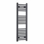 Without Valves 1000 mm High 300 mm Wide Black Towel Rail Central Heating