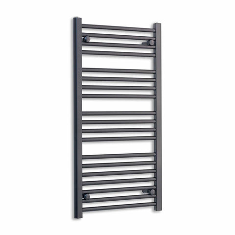 Without Valves 1000 mm High x 450 mm Wide Heated Towel Radiator Flat Black