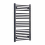 Without Valves 1000 mm High x 600 mm Wide Heated Towel Radiator Flat Black