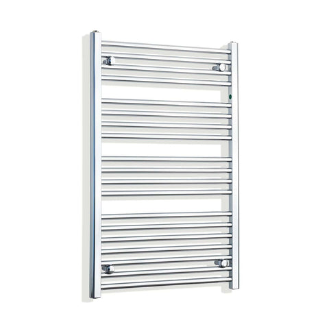 Without Valves 1000 mm High x 700 mm Wide Heated Straight Towel Rail Chrome