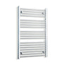 Without Valves 1000 mm High x 700 mm Wide Heated Straight Towel Rail Chrome