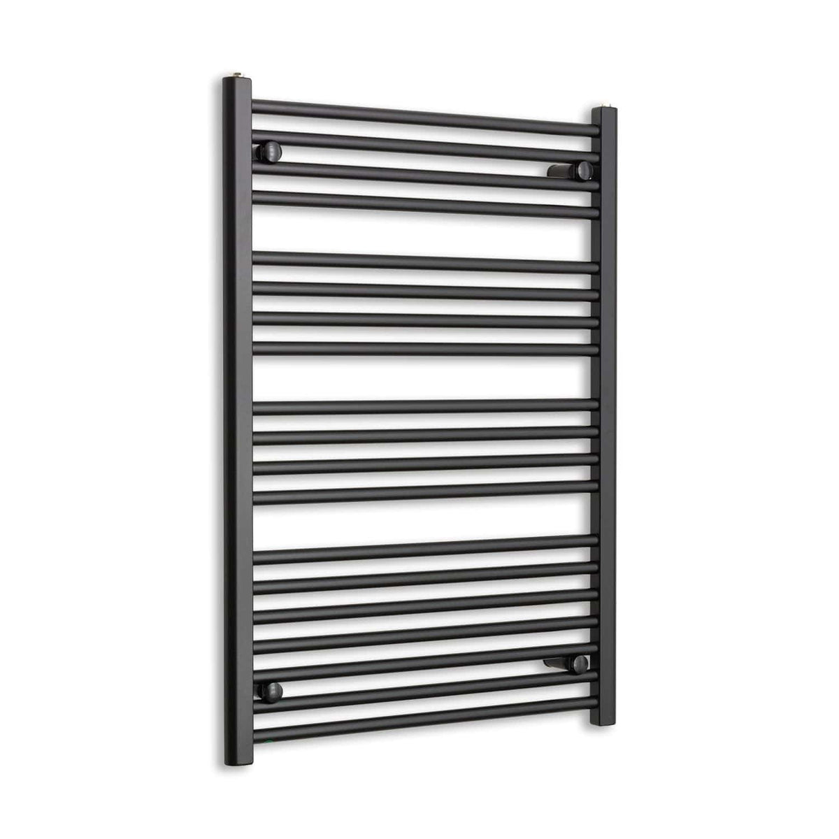 Without Valves 1000 mm High x 700 mm Wide Heated Towel Radiator Flat Black