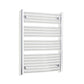 Without Valves 1000 mm High x 750 mm Wide Heated Curved Towel Rail Radiator Chrome