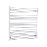 Without Valves 1000 x 1000 Heated Straight Towel Rail Radiator Chrome
