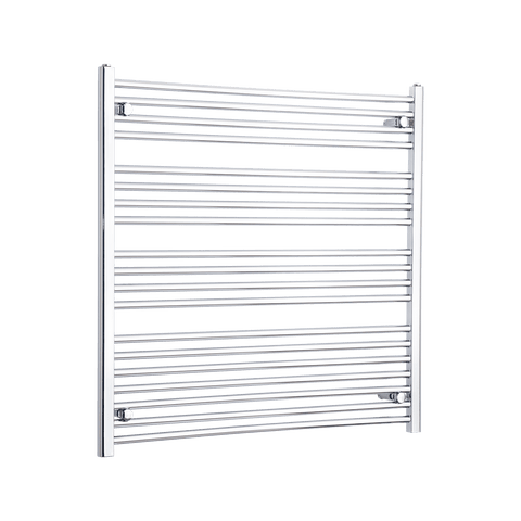 Without Valves 1000 x 1000 Heated Straight Towel Rail Radiator Chrome