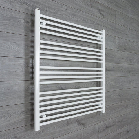 Without Valves 1000 x 1000 Heated Towel Rail Radiator Flat White Central Heating