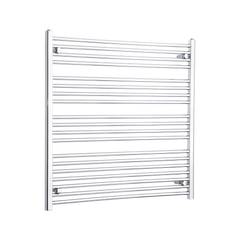 Without Valves 1000 x 1100 Heated Straight Towel Rail Radiator Chrome
