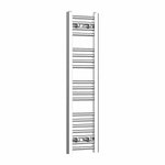 Without Valves 1000 x 250 Heated Straight Towel Rail Radiator Chrome