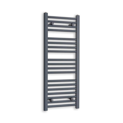 Without Valves 1000 x 400 Heated Straight Anthracite-Sand Grey Towel Rail