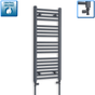 1000x400mm Heated Straight Anthracite-Sand Grey Towel Rail