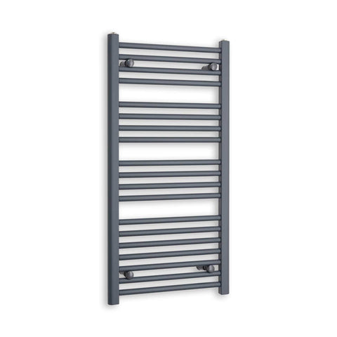 Without Valves 1000 x 500 Straight Anthracite Sand Grey Towel Rail Central Heating