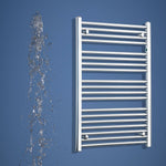 1000 x 550 Heated Straight Towel Radiator Chrome