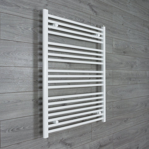 Without Valves 1000 x 750 Heated Towel Rail Radiator Flat White Central Heating