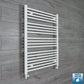With Straight Inline Valves 1000 x 800 Heated Towel Rail Radiator Flat White Central Heating