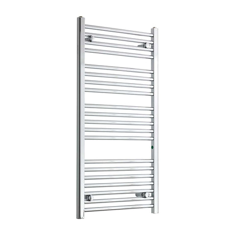 Without Valves 1100 x 550 Heated Flat Towel Radiator Chrome Central Heating