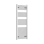 Straight / Without Valves 1200 mm High 400 mm Wide Chrome Towel Rail Central Heating