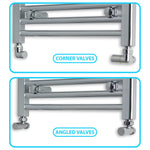 1200 mm High 800 mm Wide Chrome Towel Rail Central Heating