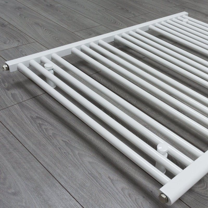 White Heated Towel Rail Dimensions - 950mm Pipe Centre, 1000mm Overall Width