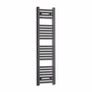 Without Valves 1200 mm High x 300 mm Wide Heated Towel Radiator Flat Black