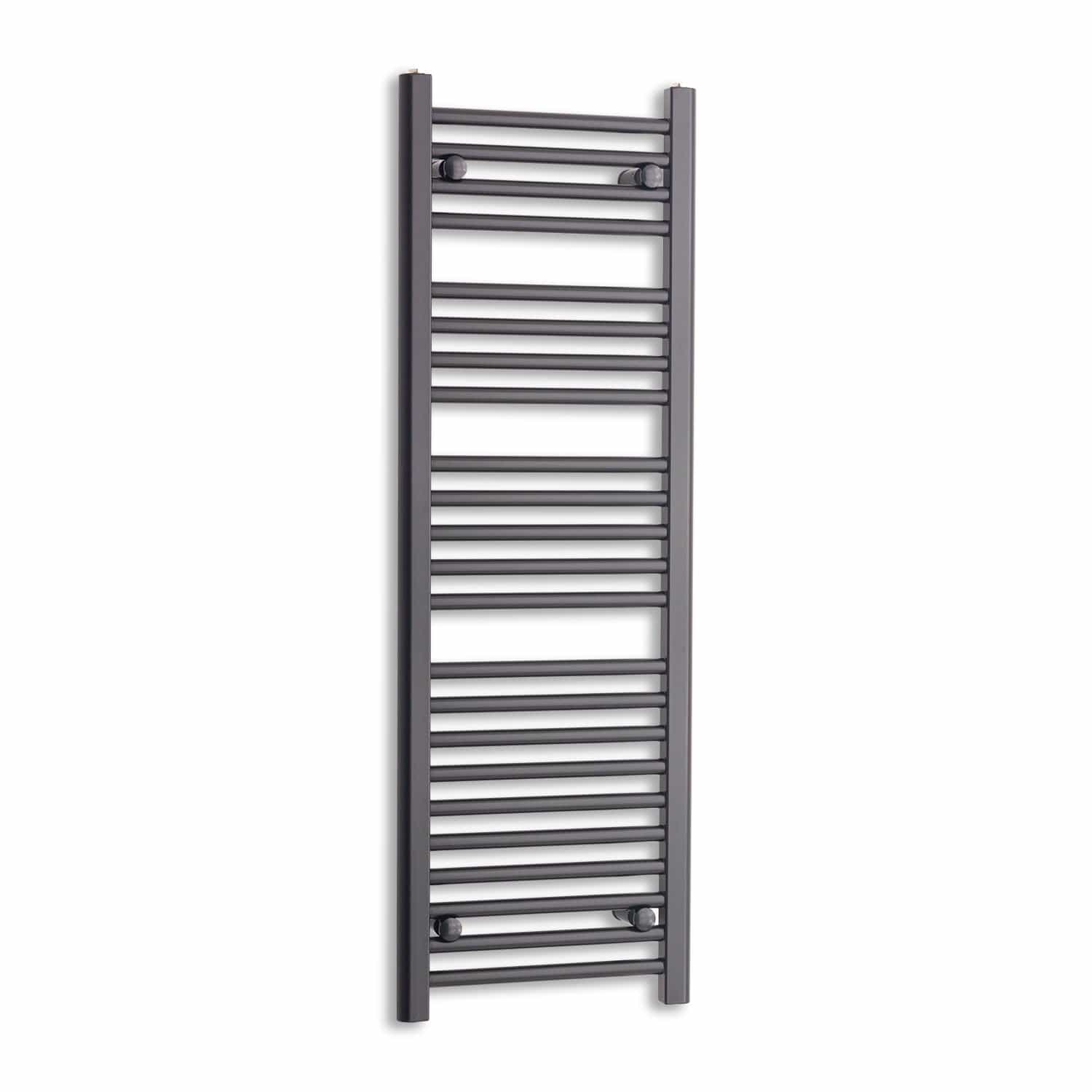 1200 mm High 400 mm Wide Black Towel Rail Central Heating