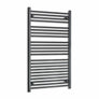 Without Valves 1200 mm High x 700 mm Wide Heated Towel Radiator Flat Black