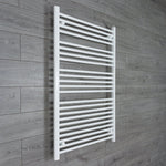 Without Valves 1200 mm High x 900 mm Wide Heated Towel Rail Radiator Flat White