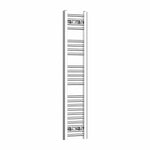 Without Valves 1200 x 200 Heated Straight Towel Rail Radiator Chrome