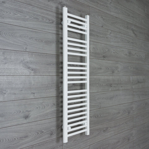 Without Valves 1200 x 300 Heated Towel Rail Radiator Flat White