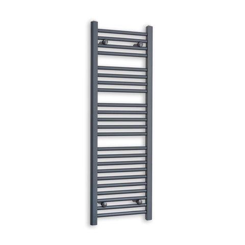 Without Valves 1200 x 400 Heated Straight Anthracite-Sand Grey Towel Rail