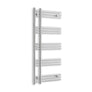 Without Valves 1200 x 500 Difta Heated Towel Rail Radiator Flat Chrome