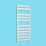 Without Valves 1200 x 500 White Heated Flat Panel Towel Radiator Central Heating