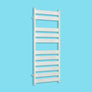 Without Valves 1200 x 500 White Heated Flat Panel Towel Radiator Central Heating