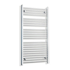 Without Valves 1200 x 550 Heated Straight Towel Radiator Chrome