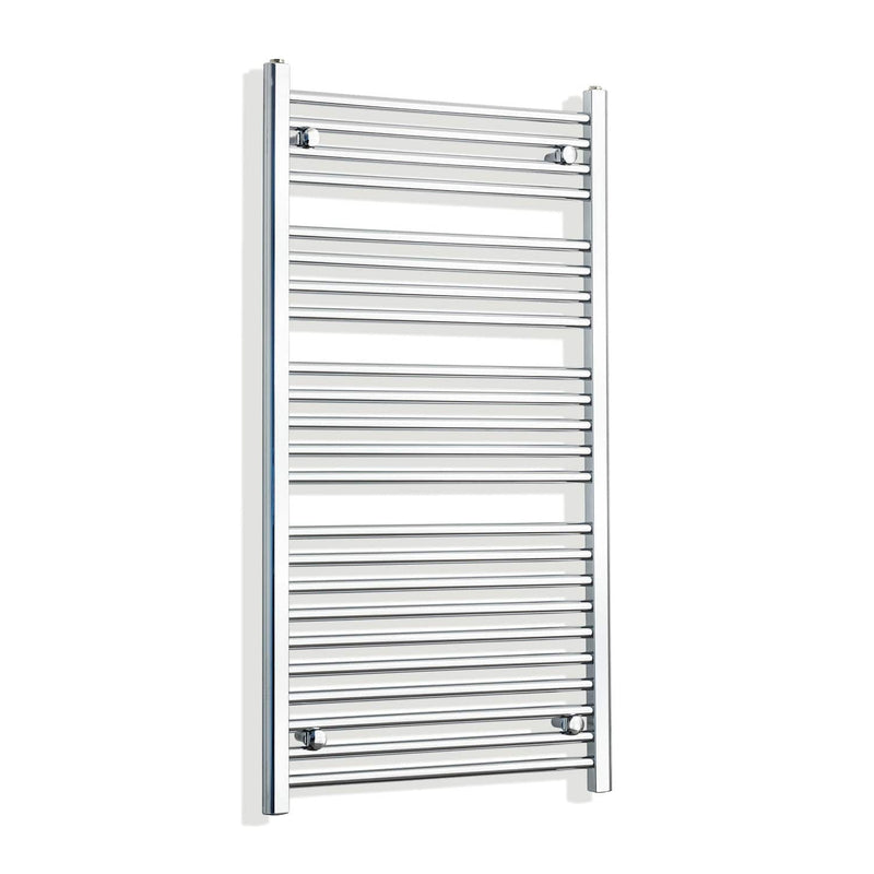 Without Valves 1200 x 550 Heated Straight Towel Radiator Chrome