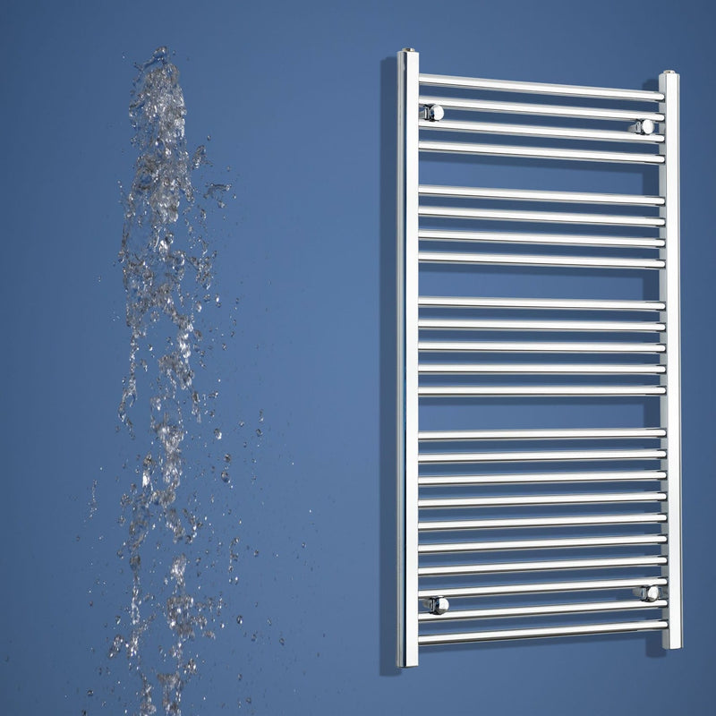 1200 x 550 Heated Straight Towel Radiator Chrome