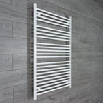 Without Valves 1200 x 800 Heated Towel Rail Radiator Flat White Central Heating
