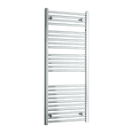 Without Valves 1300 x 550 Heated Flat Towel Radiator Chrome Central Heating