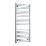 Without Valves 1300 x 550 Heated Flat Towel Radiator Chrome Central Heating