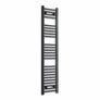 Without Valves 1400 mm High x 300 mm Wide Heated Towel Radiator Flat Black