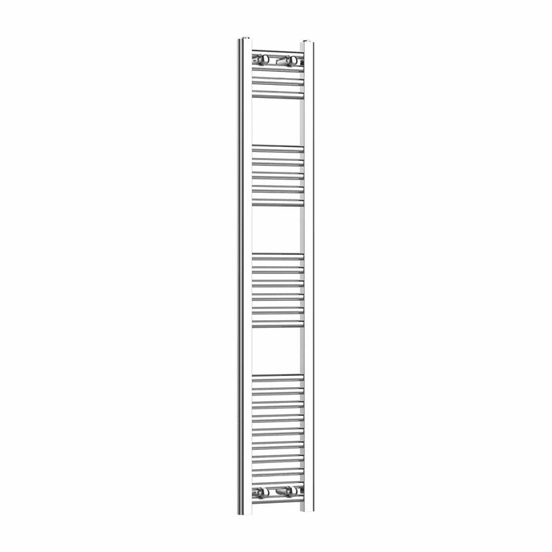 Without Valves 1400 x 200 Heated Straight Towel Rail Radiator Chrome
