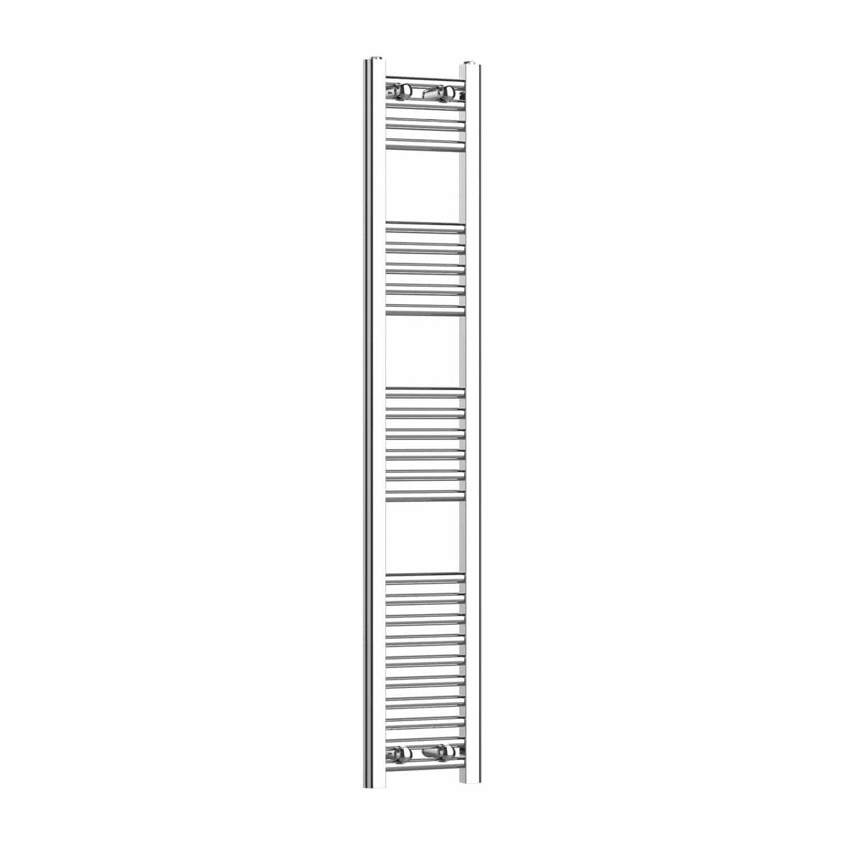 Without Valves 1400 x 200 Heated Straight Towel Rail Radiator Chrome